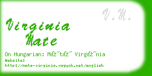 virginia mate business card